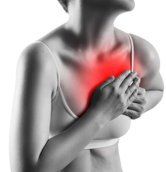 Symptome einer thorakalen Osteochondrose
